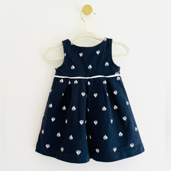 Carter's Blue & White Nautical Sailboat A-Line Sundress Baby 6-9 MTHS - Picture 2 of 4